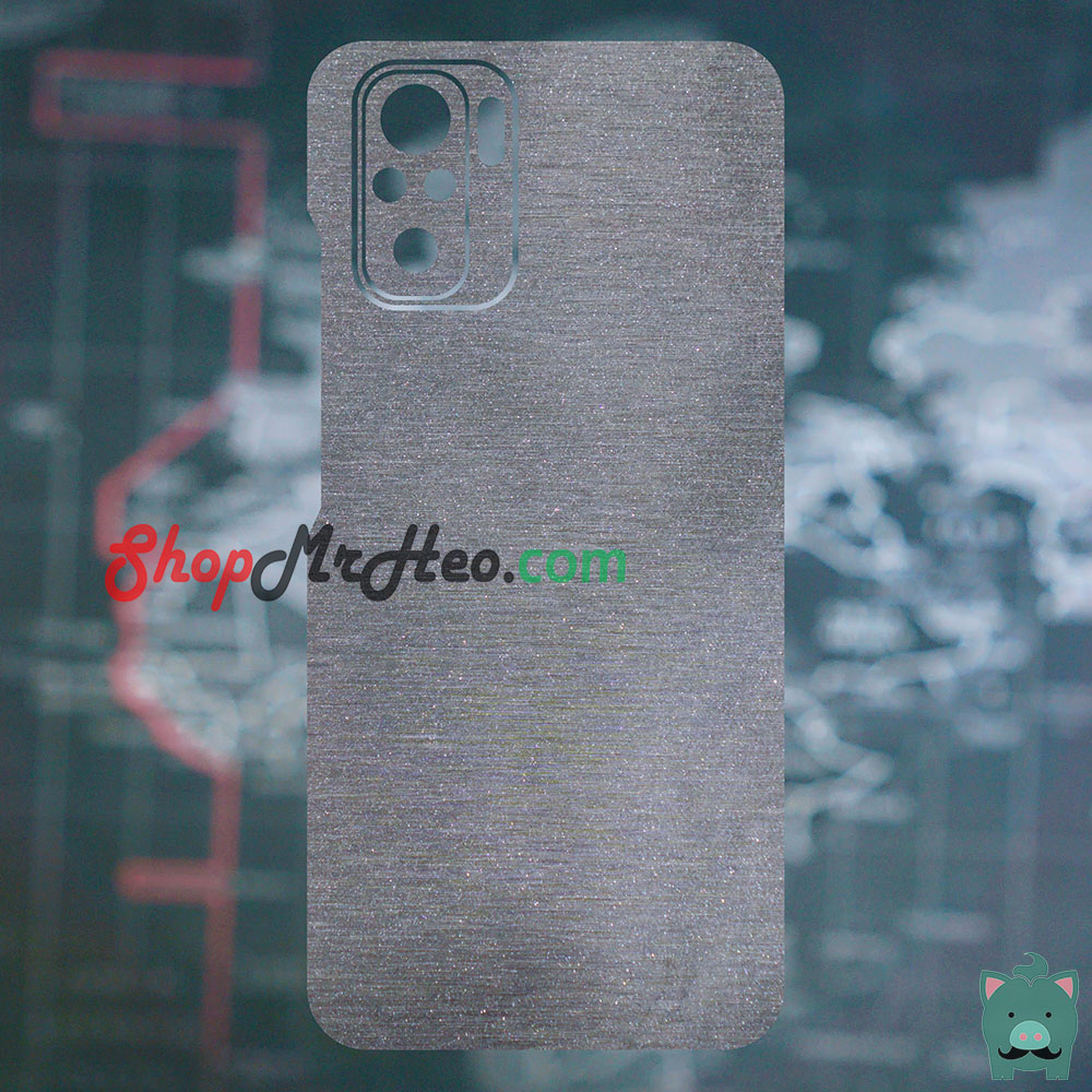 [HCM]Skin Dán Mặt Sau Lưng Vân Nhôm Xiaomi Redmi Note 10 - Redmi Note 10 Pro