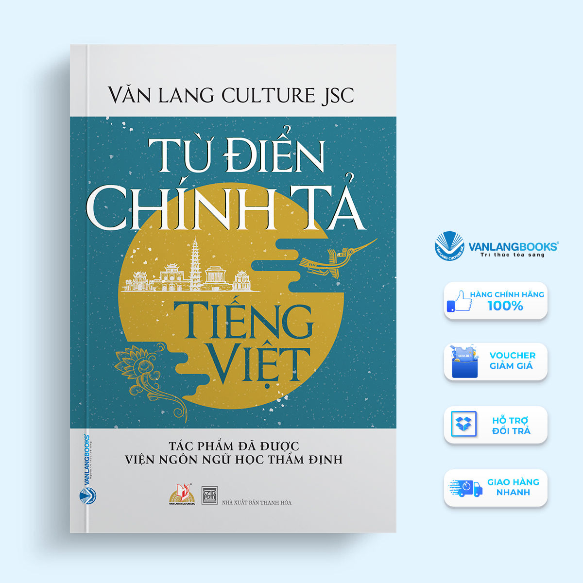 Sách - Từ Điển Chính Tả Tiếng Việt (Tác Phẩm Được Viện Ngôn Ngữ Học Thẩm Định)-Vanlangbooks
