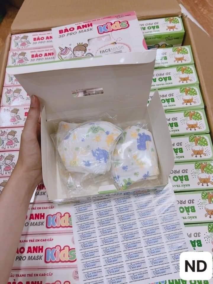 Hộp 50 chiếc khẩu trang 3D Mask trẻ em 