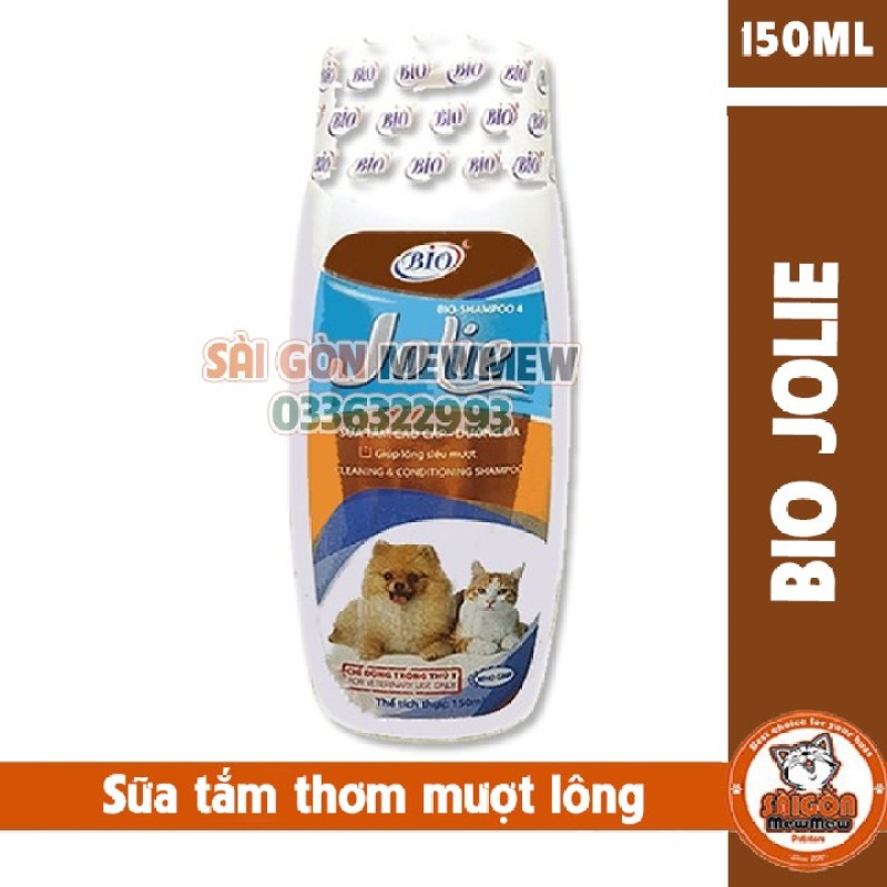 Sữa Tắm BIO JOLIE Dưỡng Lông Khử Mùi Hôi Cho Chó Mèo 150ML