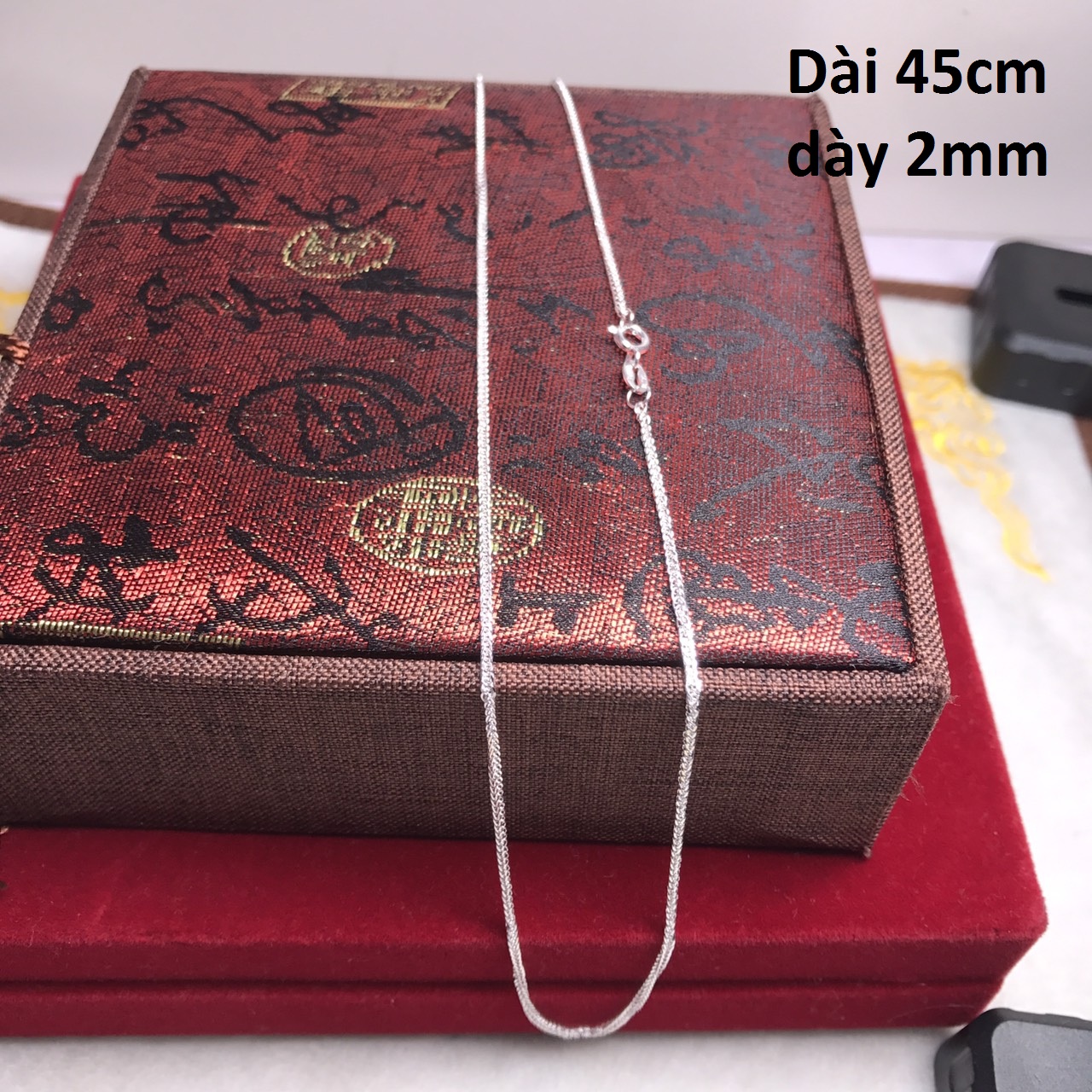 Dây chuyền nữ móc khóa tròn chất liệu bạc s925 MS65