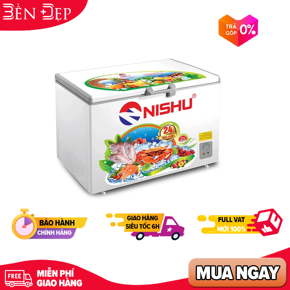 Tủ đông nishu dàn đồng 100% ntd-388-new 300l