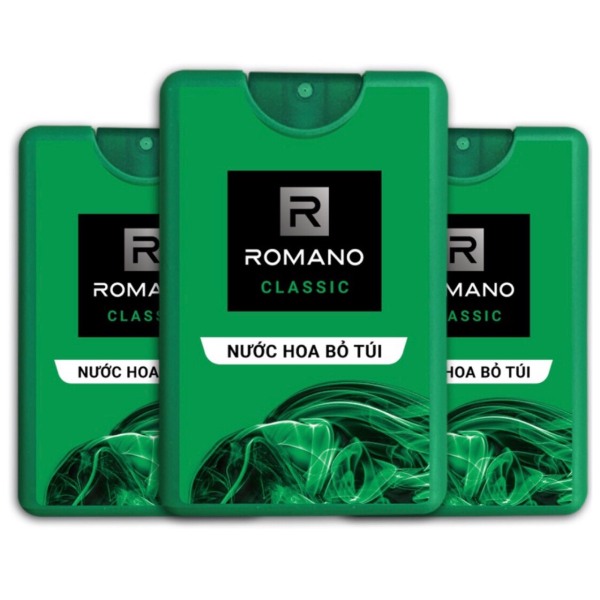 Combo 3 chai nước hoa bỏ túi Romano Classic 18ml/chai