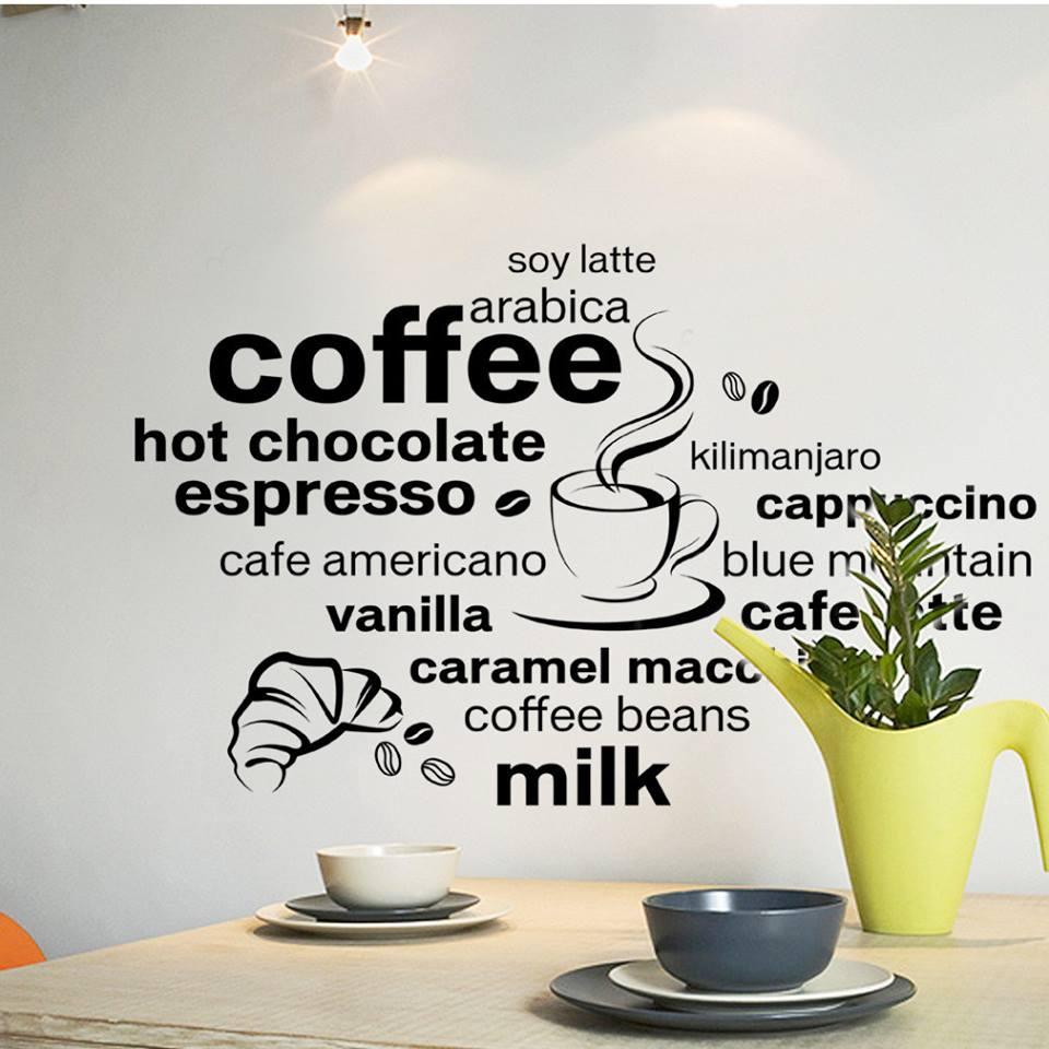 [HCM]DECAL DÁN TƯỜNG CHỮ TRẮNG ĐEN 2