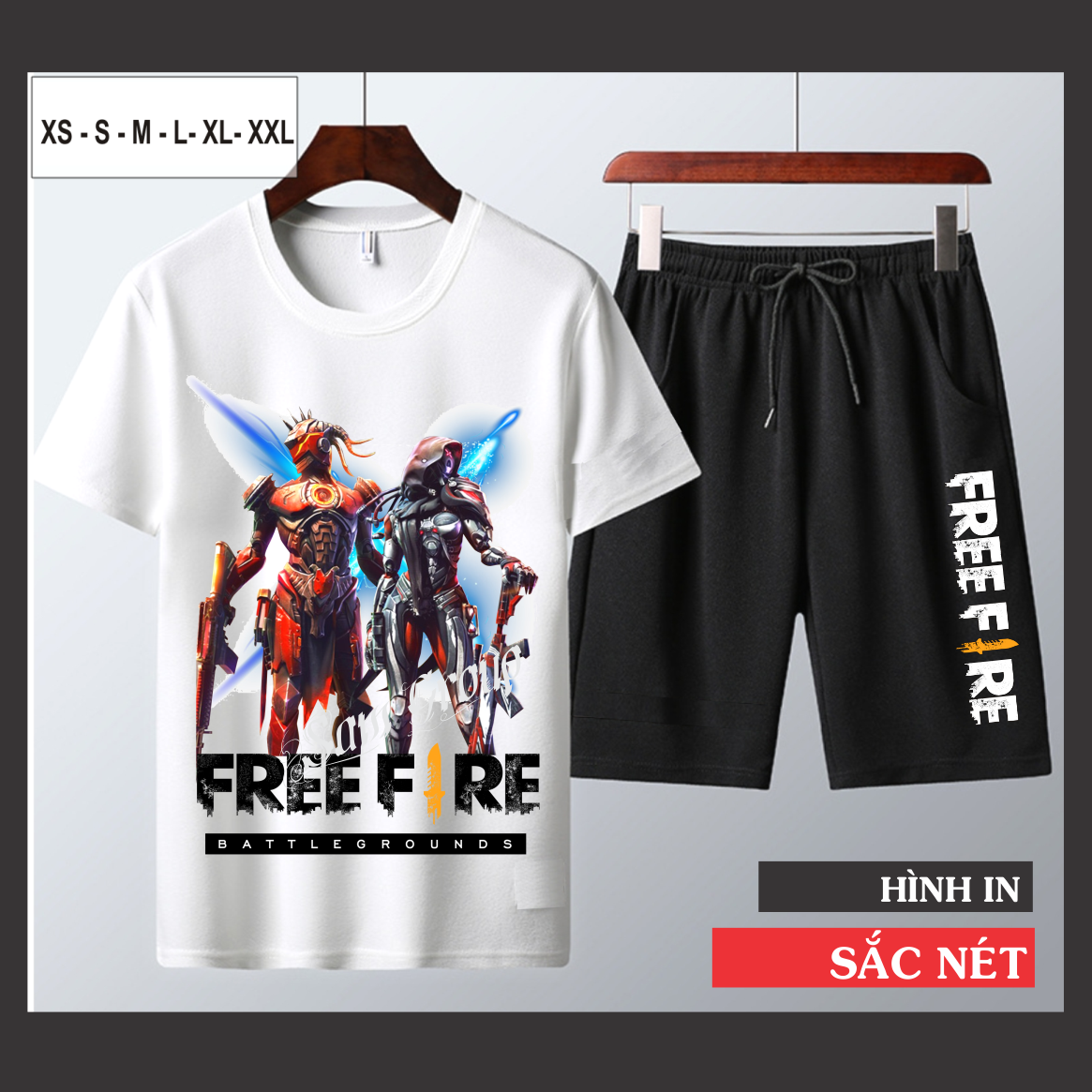 Bộ Quần Áo Free Fire Cotton Cổ Tròn Cực Chất Thẻ Vô Cực Mùa 13