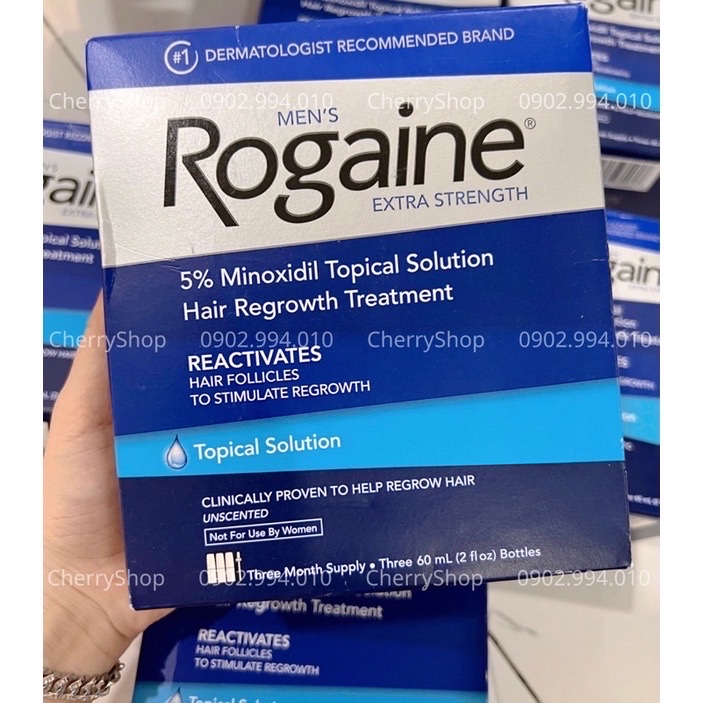[HCM]Tinh chất mọc tóc cho nam Men's Rogaine 5% Minoxidil Solution 3x60ml (dạng dung dịch)