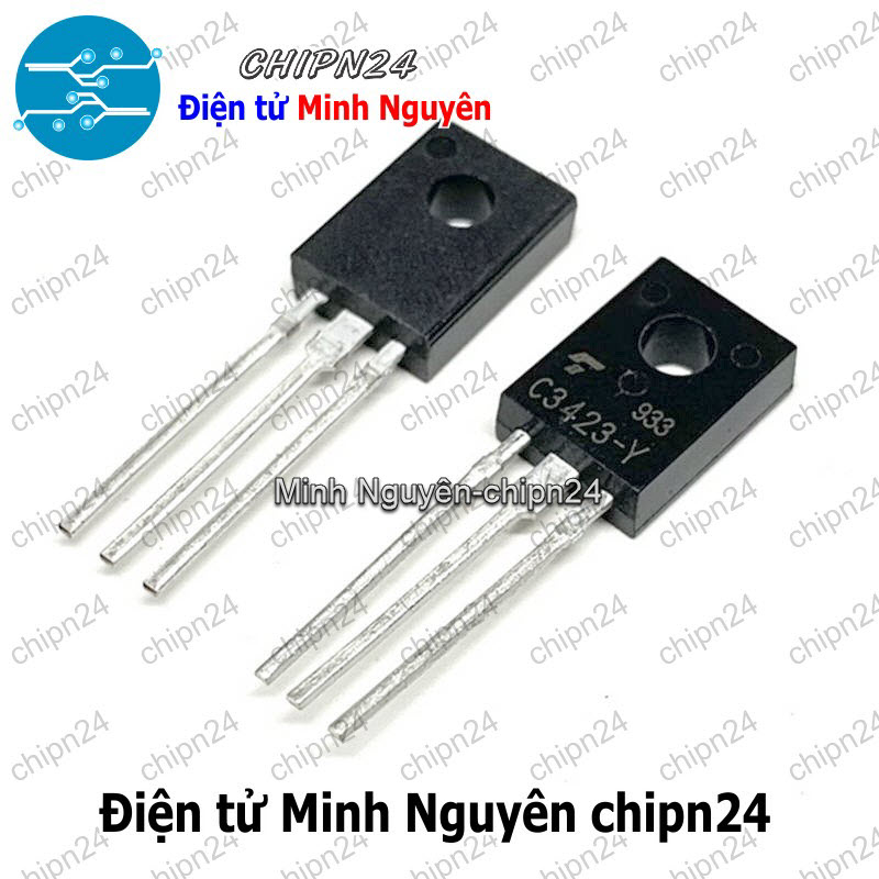 [2 con] (KT1) Transistor C3423 TO-126 NPN 50mA 150V (1.2W 200MHz 2SC3423 3423) - HH006135
