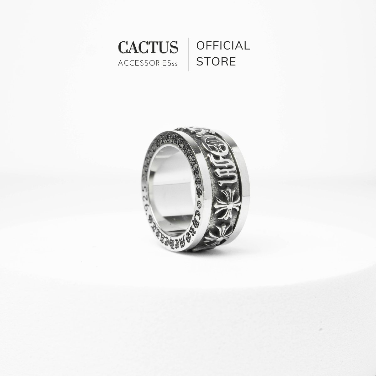 NHẪN CHROME HEART THÉP TITAN KHÔNG GỈ 2