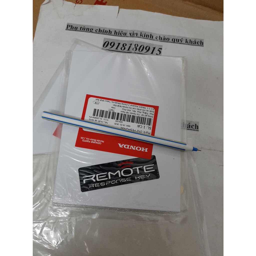 tem Mark chữ PESPONSE key tem remote PESPONSE honda