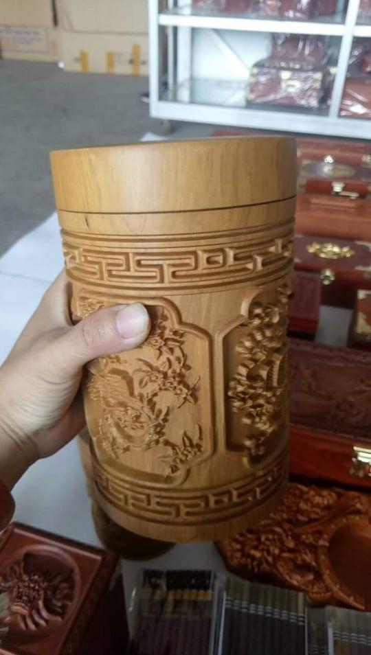 Hộp Đựng Chè Gỗ Bách Xanh Cao Cấp