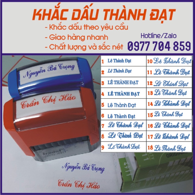 Khắc dấu tên theo yêu cầu (Thương hiệu Trodat 4911)