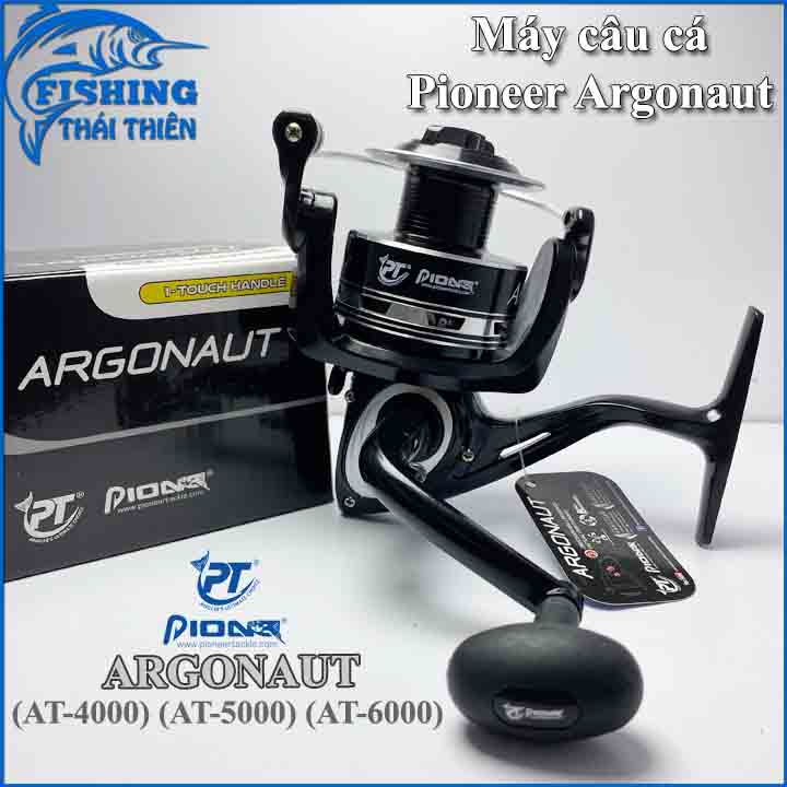 Máy Câu Cá Pioneer Argonaut XI  – Máy Câu Đứng, Tay Quay Đổi Trái Phải, Núm Cao Su Chống Trượt