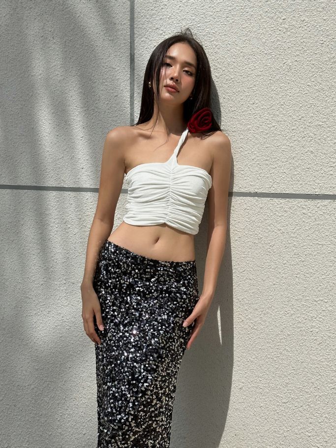 COCO SIN - Váy Sequin Thun Đen