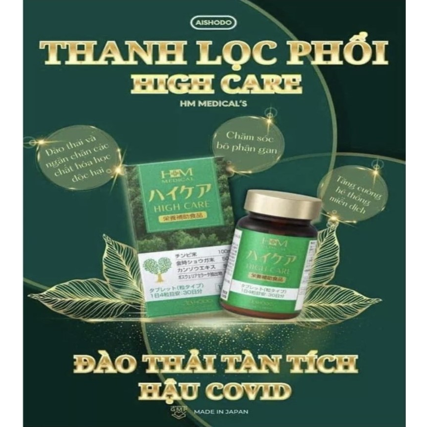 Viên uống bổ phổi - thanh lọc phổi high care thực phẩm bảo vệ sức khỏe cửa sổ vàng