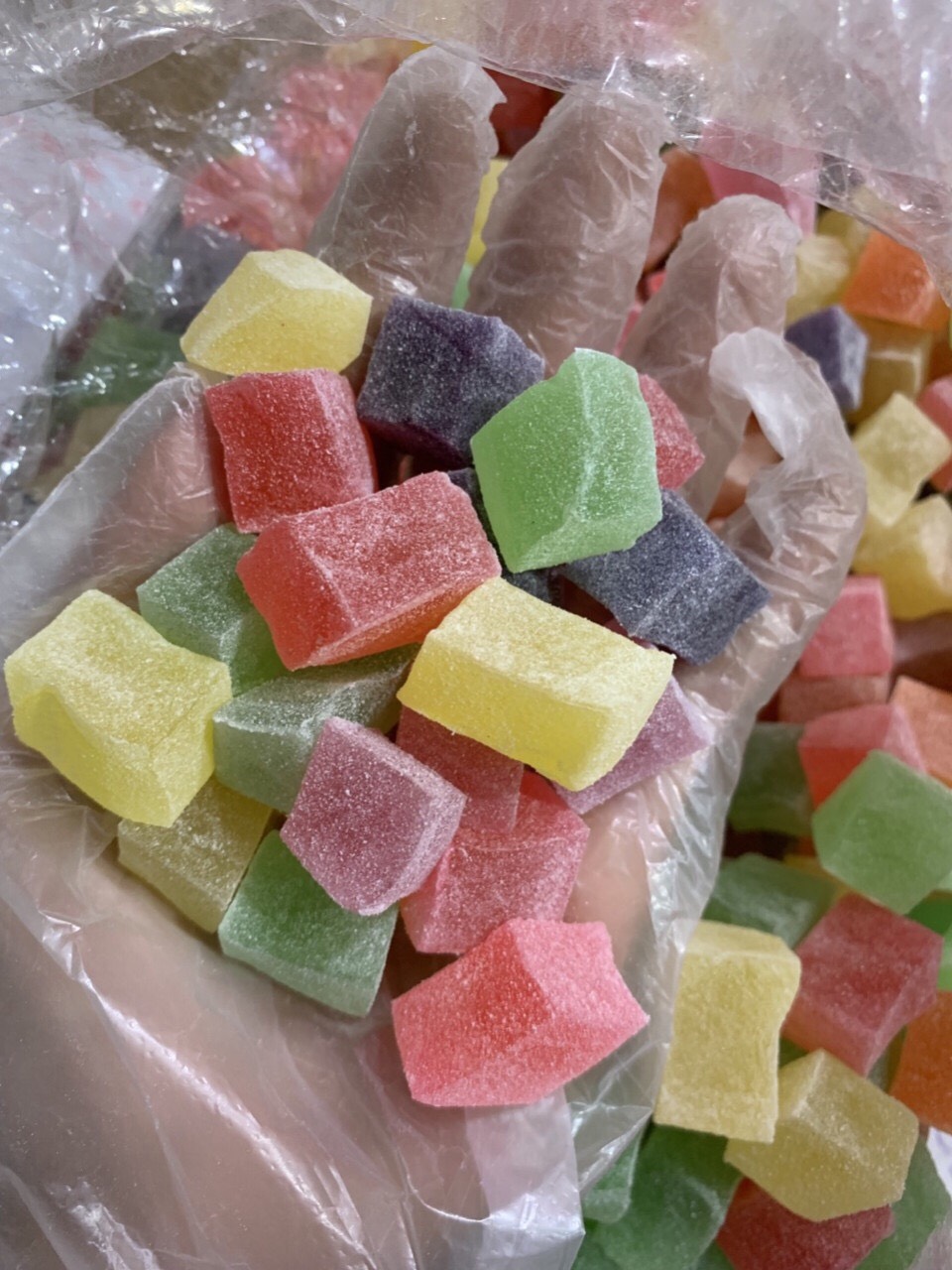 Kẹo dẻo dâu sữa trái cây gói 500gr