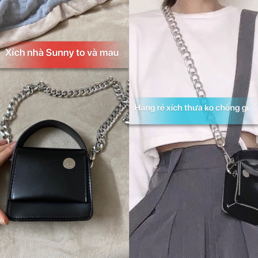 Túi mini dây xích to style ullzang
