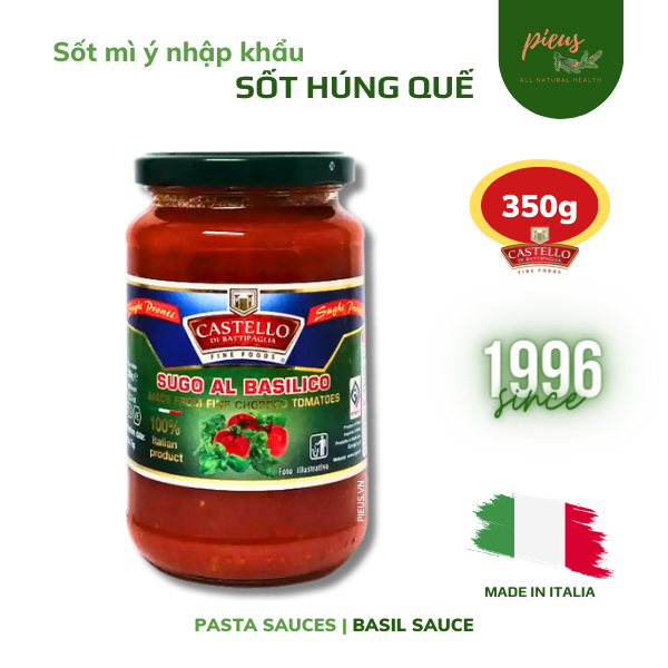 Castello Basil Sauce 350g - Pasta sauce made in Italy