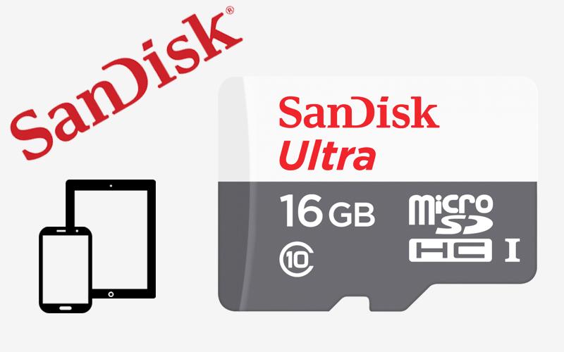 Thẻ nhớ Micro SanDick 16 GB Class 10 ( xám đen)