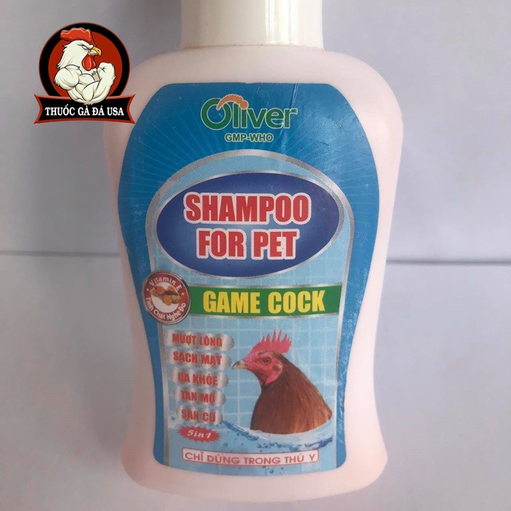 Xà bông tắm gà chuyen tri mat, bong long cho gà đá - chai x 100ml