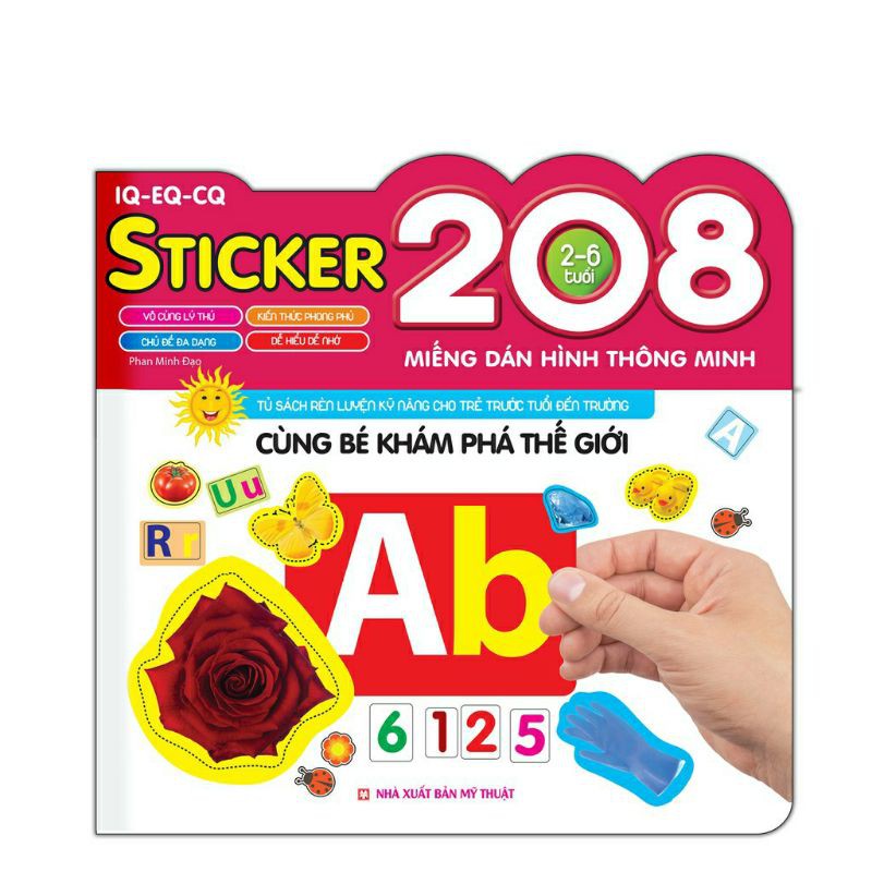 Sách - 208 miếng dán hình thông minh cùng bé khám phá thế giới