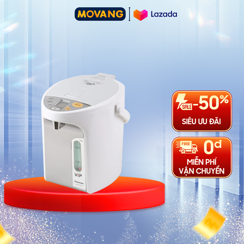 - Bình thủy điện Panasonic NC-HU301PZSY 3 lít - Cột hiển thị mực nước, Chế độ đun sôi nước pha trà, Tự đun sôi lại khi nước nguội, Đun sôi lại nước, Khoá rót nước điện tử