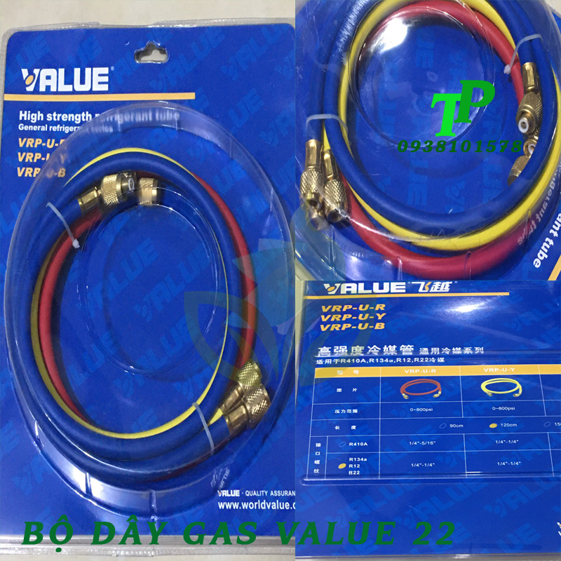 Dây sạc gas máy lạnh value r22 bộ dây gas 3 sợi