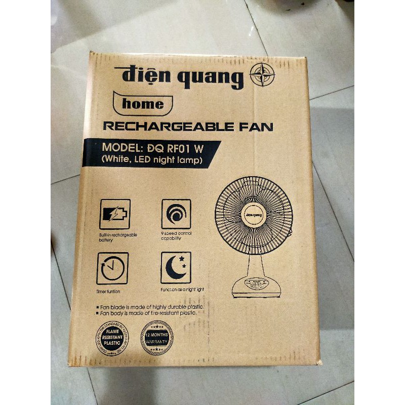 quạt sạc tích điện điện quang
