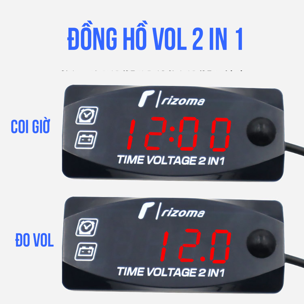 [HCM]Đồng hồ LED đa năng đo vôn thời gian xe máy