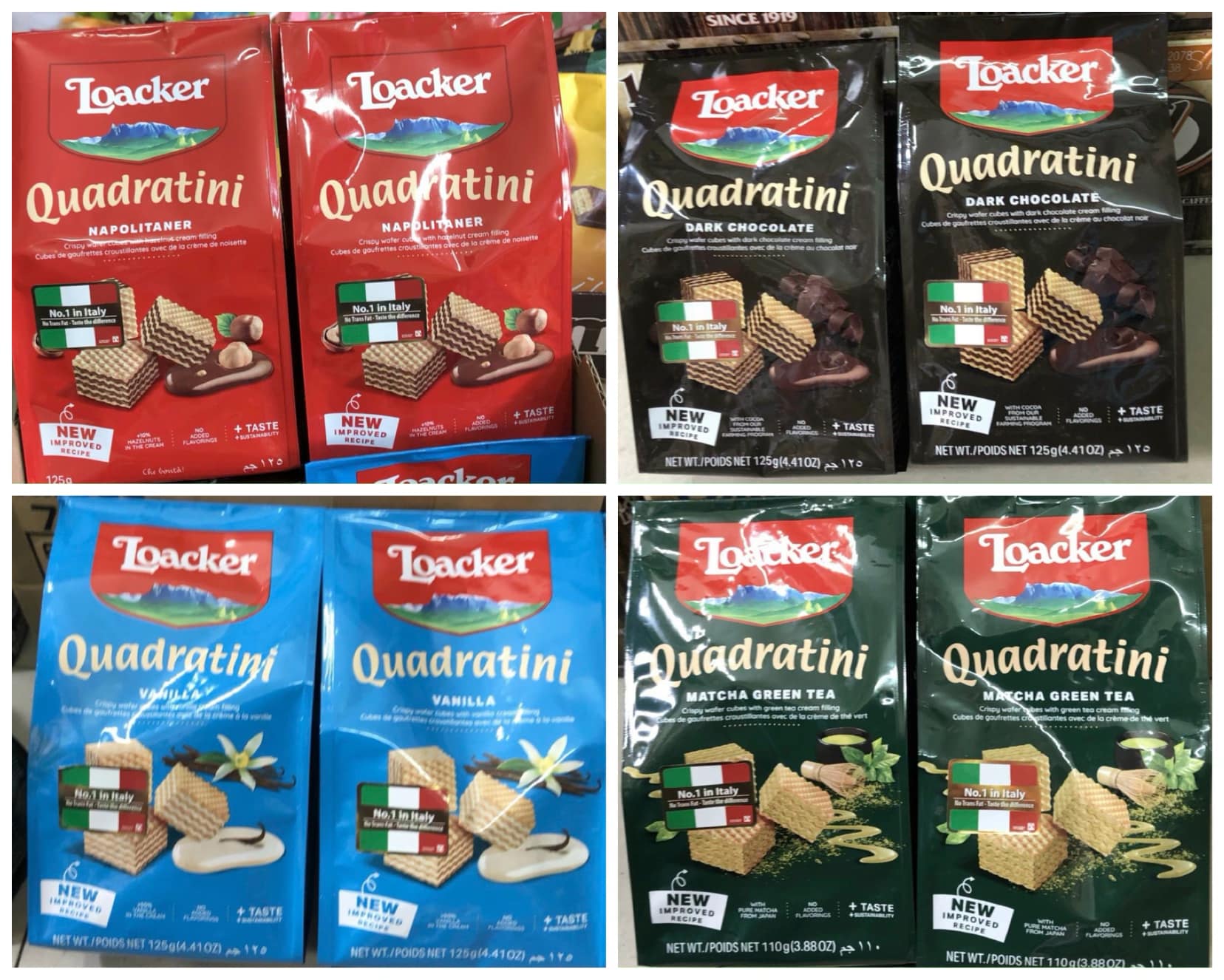 [NEW THÁNG 12/2026]Bánh Xốp Ý Loacker Quadratini 125g - 8 Vị