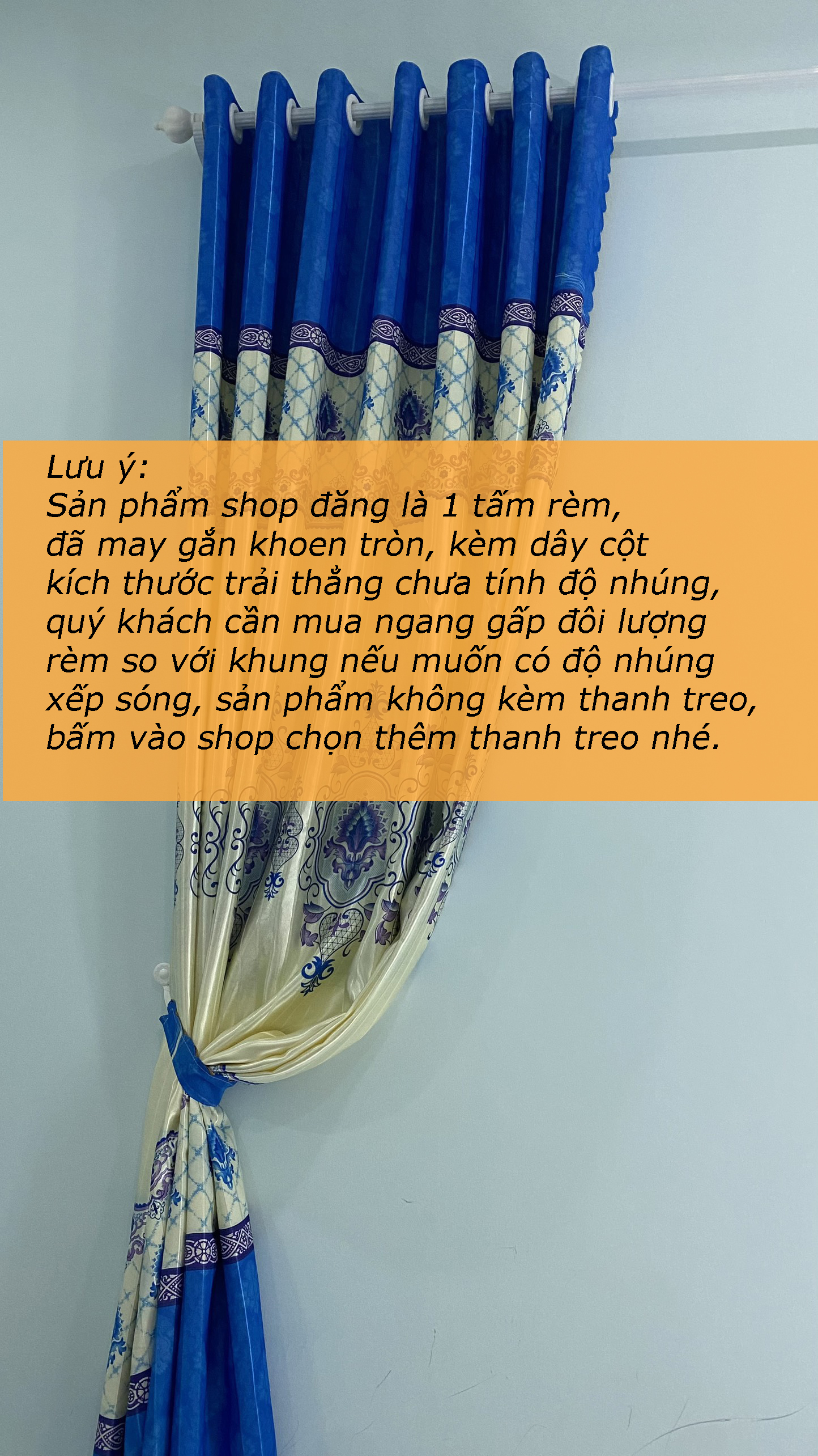 RÈM CỬA LỚN - vải da 2 mặt