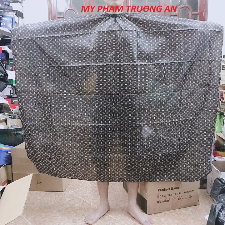 Khăn cắt tóc - áo choàng cắt tóc logo Louis Vuitton L.V