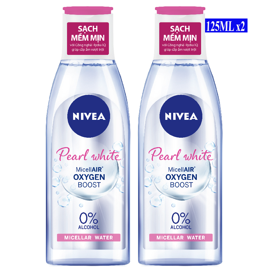 Bộ Đôi Nước Tẩy Trang Nivea Peal White Sáng Da  (125ml*2)