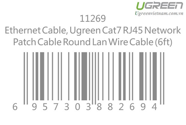 Cáp mạng đúc sẵn Cat7 dài 2m tròn  Ugreen 11269 Cao cấp