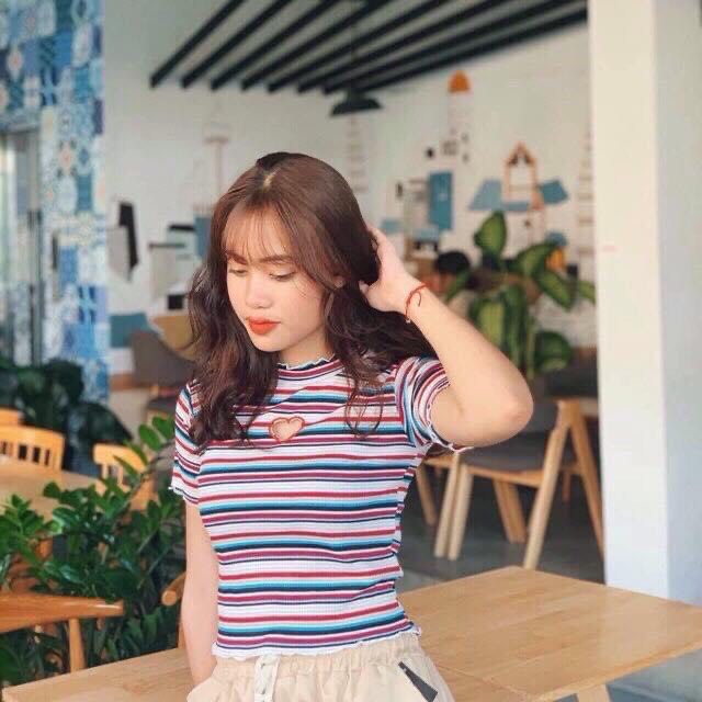 [HCM]Áo croptop khoét tim