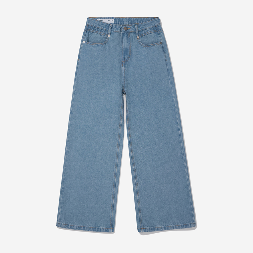 Quần jean nữ Owlbrand Wide/Xanh nhạt