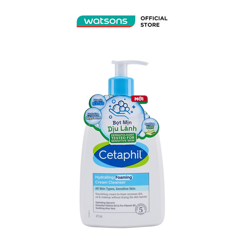 Cetaphil Hydrating Foaming Cream Cleanser 473ml