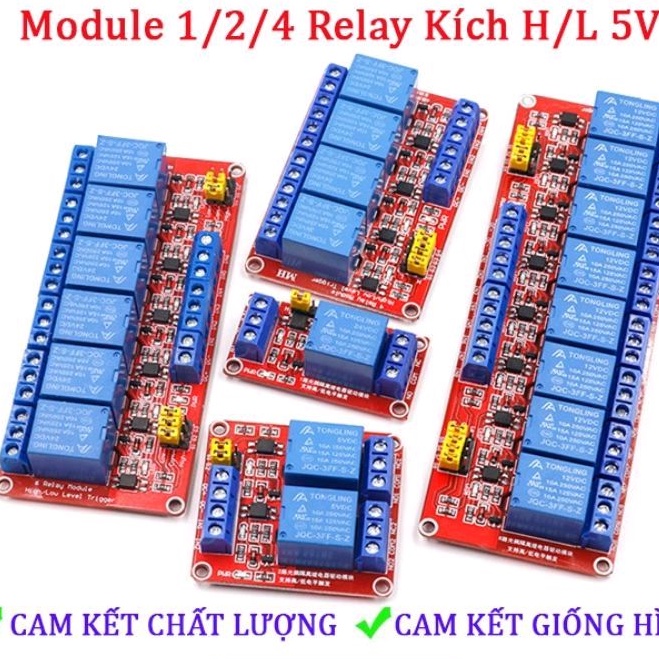 Module relay 1/2/4 kênh 5v /12v có opto cách ly