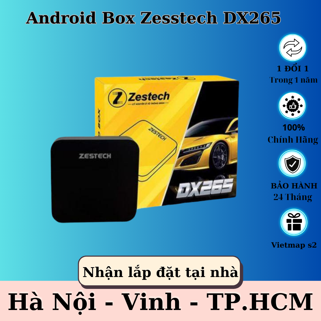 Bộ android box zestech dx265 / dx14 pro vietmap s2 dành cho ô tô - bản mới nhất