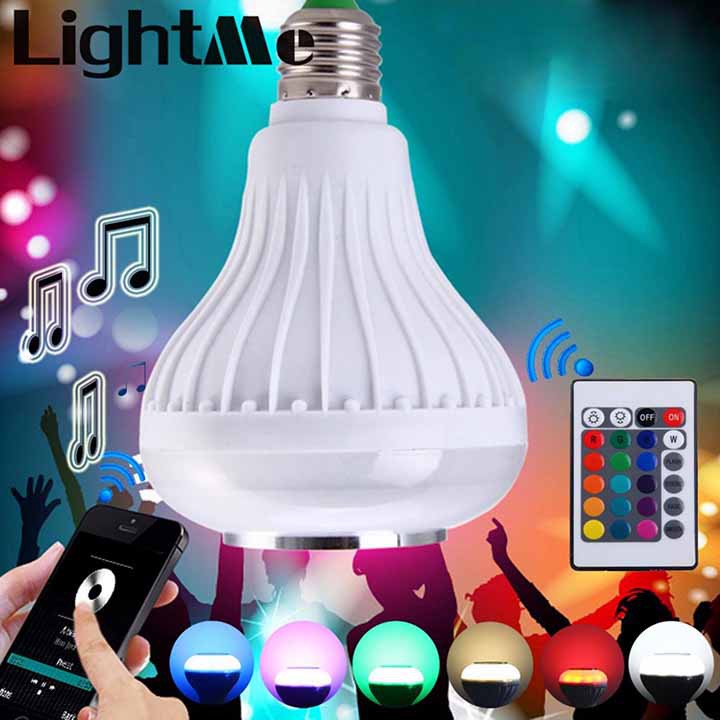 Loa bluetooth kiêm bóng đèn LED đổi màu