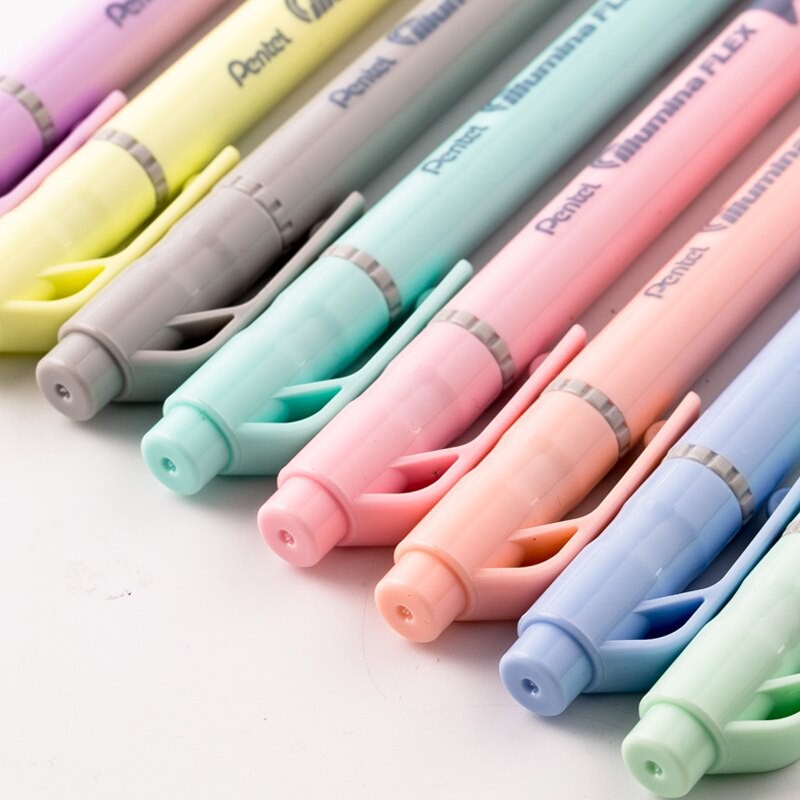 Bút đánh dấu highlight pentel pastel slw11p, 2 đầu ngòi