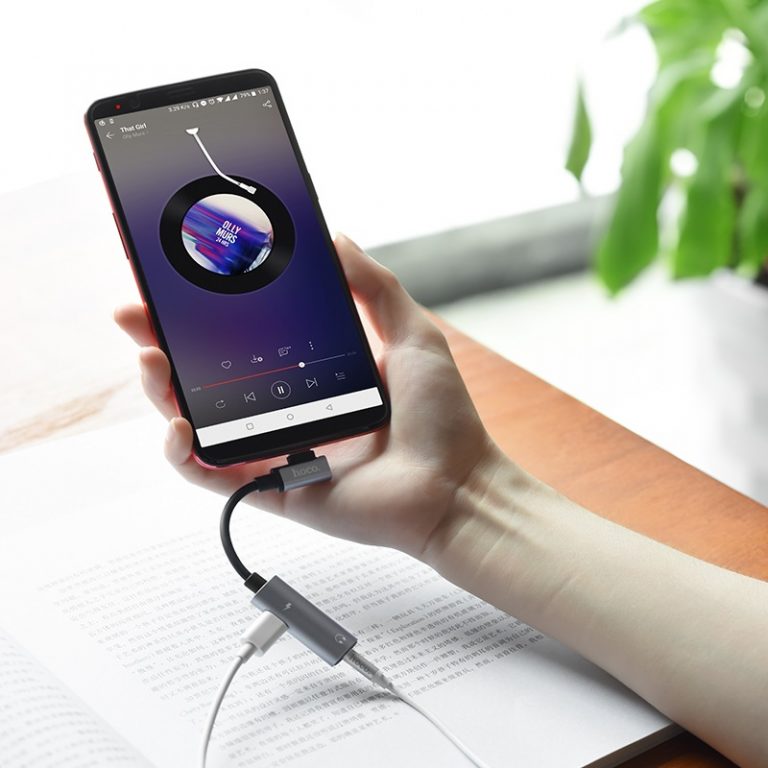 [HCM]Cáp chuyển đổi Hoco LS19 từ USB Type-C sang USB Type-C + Audio 3.5mm