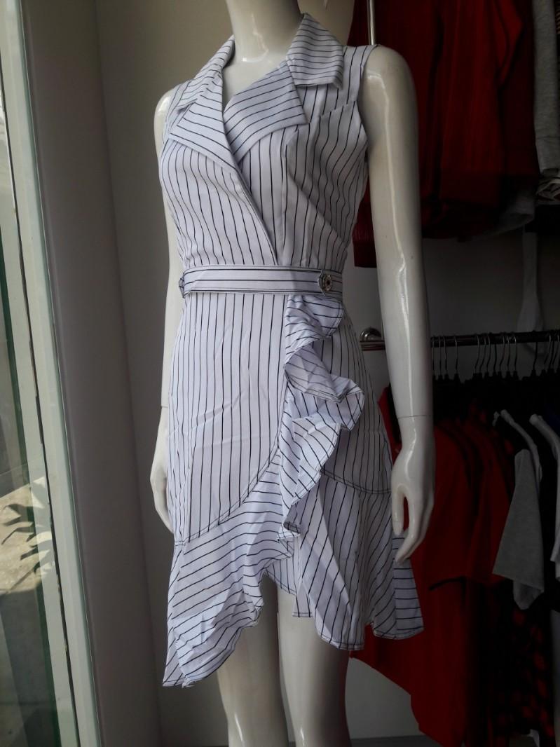 Đầm ôm dự tiệc cổ vest sát nách cao cấp