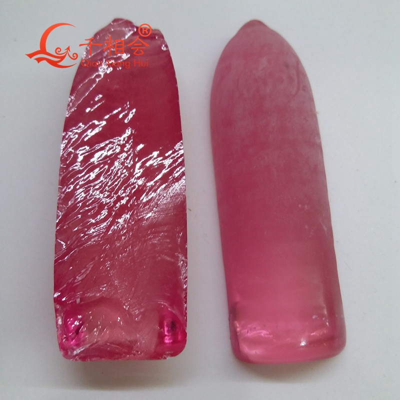 100g red corundum Rough raw material Synthetic ruby stone
