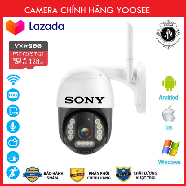 ( TÙY CHỌN Camera Thẻ 128GB Yoosee Bảo Hành 60 Tháng ) Camera Wifi Sony PTZ Xoay 360 Độ 3.0 Ngoài Trời - Trong Nhà 3.0 Mpx Full Hd 1080P , Siêu Chống Chịu Thời Tiết - New 2020