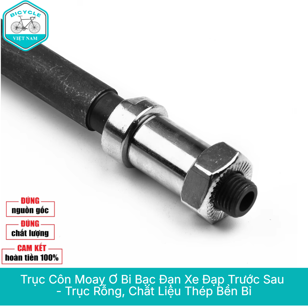 Bicycle Front and Rear Ball Bearing Tapered Shaft – Hollow Shaft, Durable Steel, Smooth Rotation