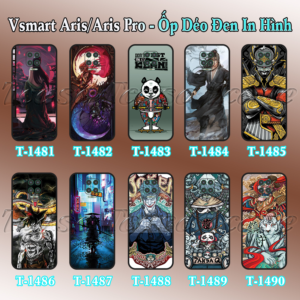 Ốp lưng Vsmart Aris/ Aris Pro dẻo đen in hình Samurai X