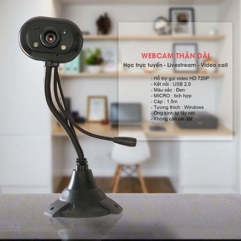 Bảng giá Webcam HD kèm mic có cho máy tính dùng học online Phong Vũ