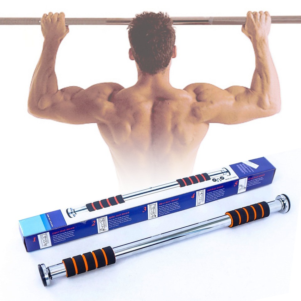 Xà đơn gắn tường, xà đơn gắn cửa, xà đơn tại nhà 80 - 130 Cm Cao Cấp, chất liệu Sắt hợp kim chắc chắn.