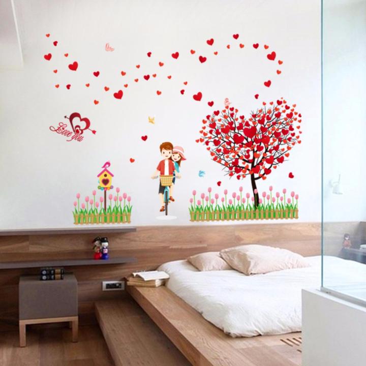 Decal dán tường LOVING TREE Sticker Tranh Dán Tường - Decal dán tường cây xanh ,Decal dán tường hoa lá
