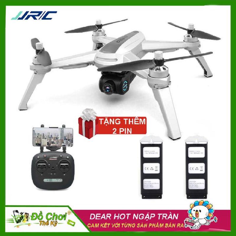 [ BỘ SẢN PHẨM 3 PIN ] Máy bay flycam JJRC JJPRO X5, Động cơ không chổi than, Chế độ bay đêm, 2 GPS, Camera 8.0MP Full HD 1080P Cực Nét ( Đối Thủ Của MJX BUGS 5W )